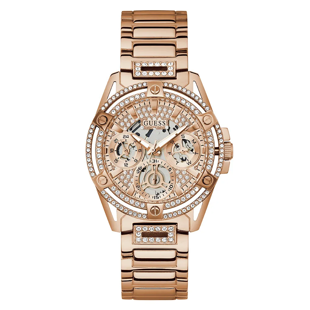 Guess Women's Watch Rose Gold Tone Case Quartz
