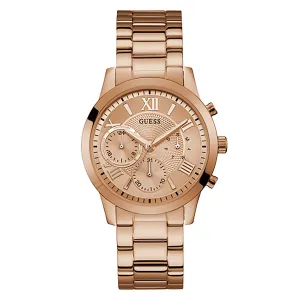 Guess Women's Watch Rose Gold Tone Case Quartz