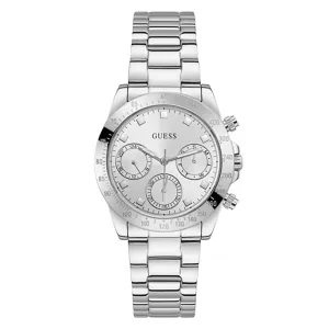 Guess Women's Watch Silver Tone Case Quartz