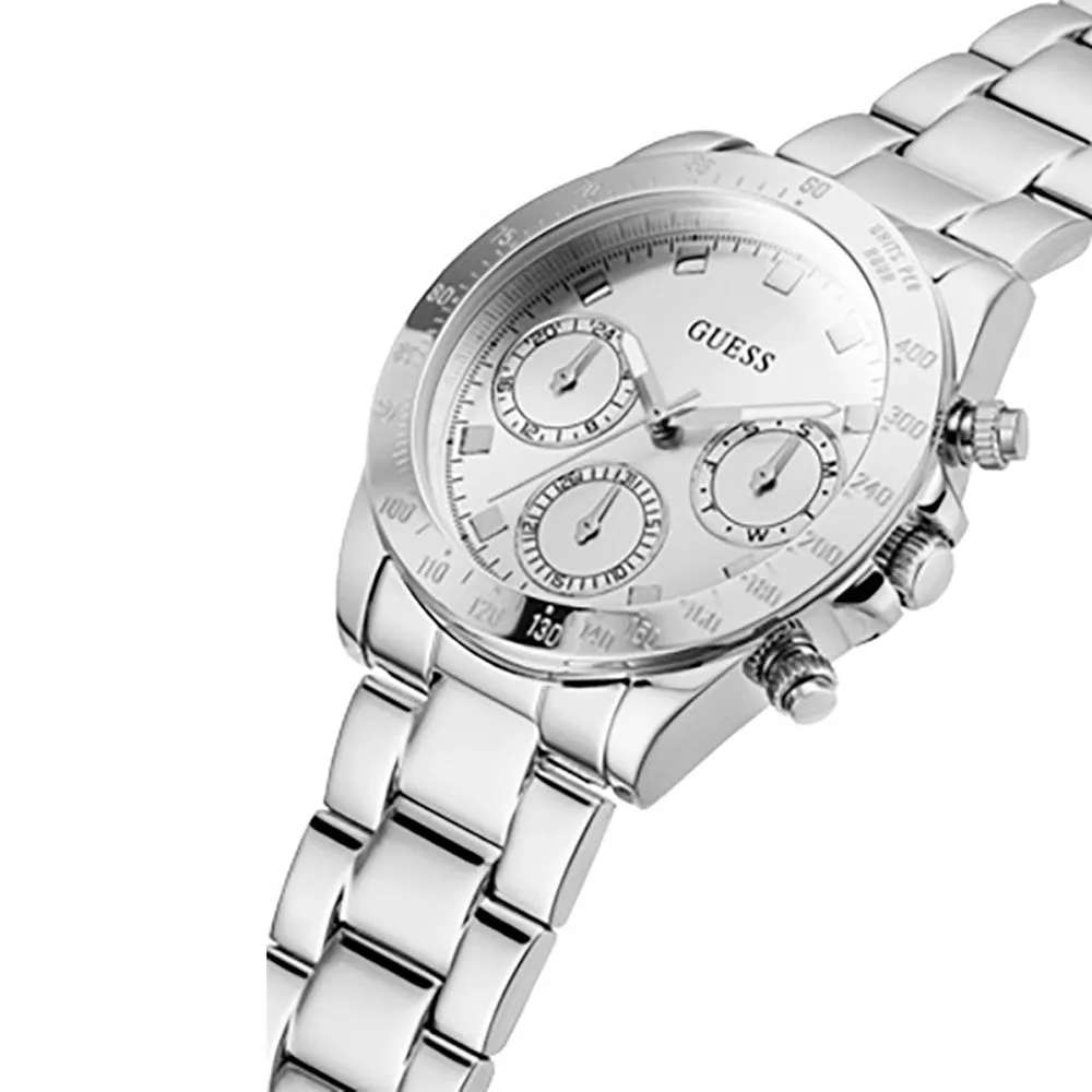 Guess Women's Watch Silver Tone Case Quartz