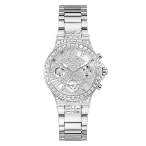 Guess Women's Watch Silver Tone Case Quartz