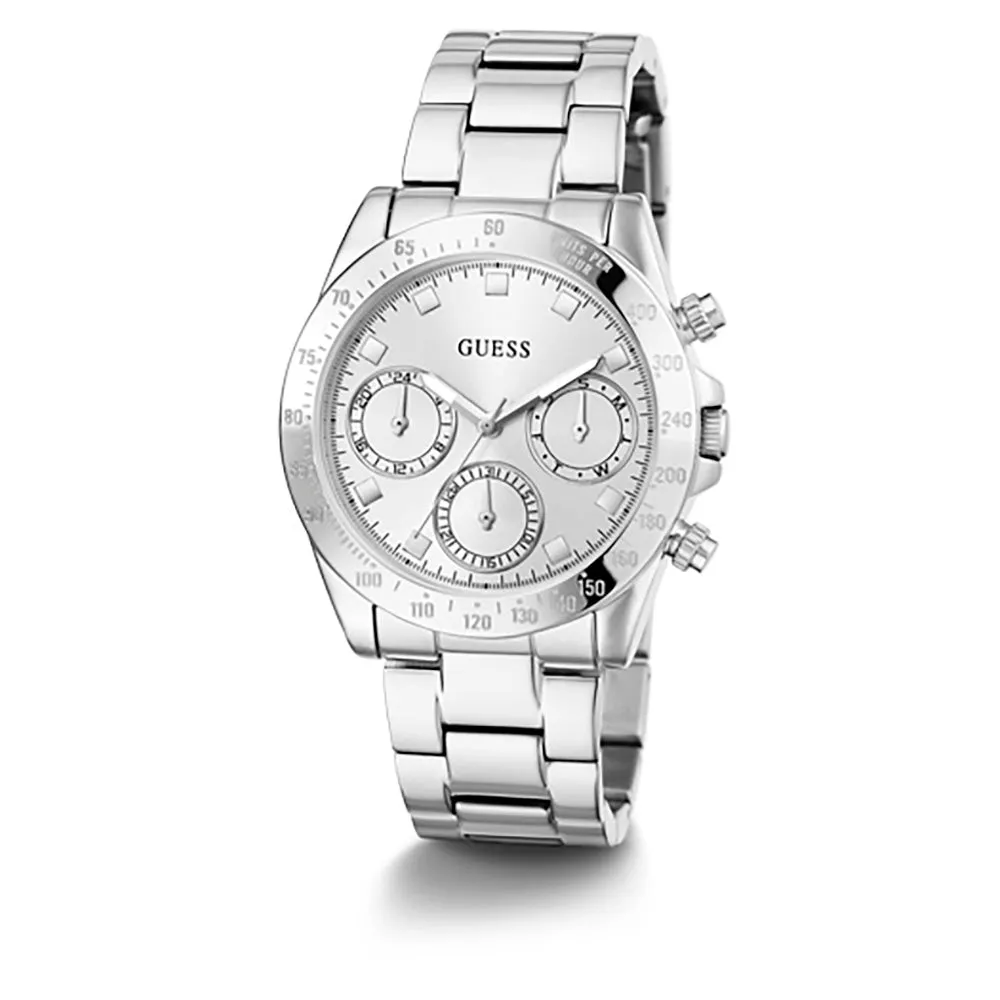 Guess Women's Watch Silver Tone Case Quartz