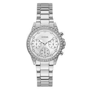Guess Women's Watch Silver Tone Case Quartz