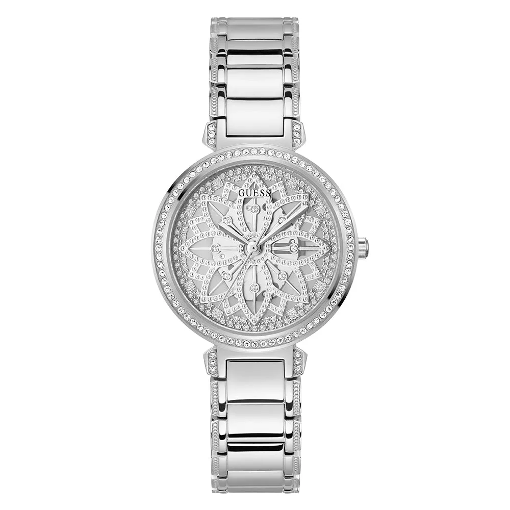 Guess Women's Watch Silver Tone Case Quartz