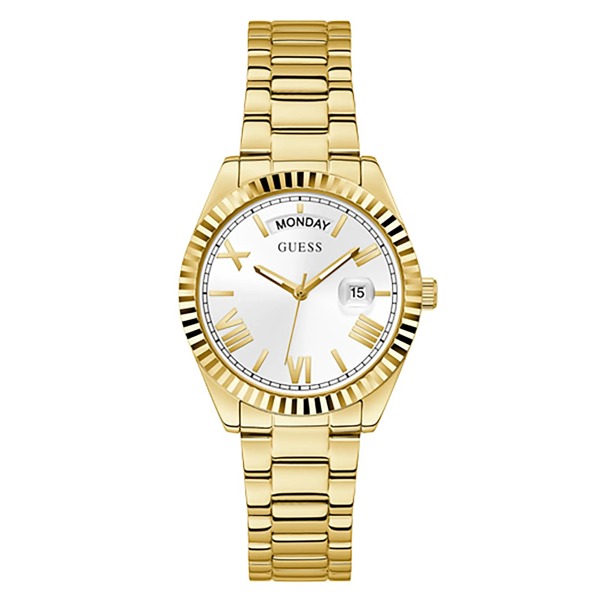 Guess Women's Watch Yellow Gold Tone Case Quartz