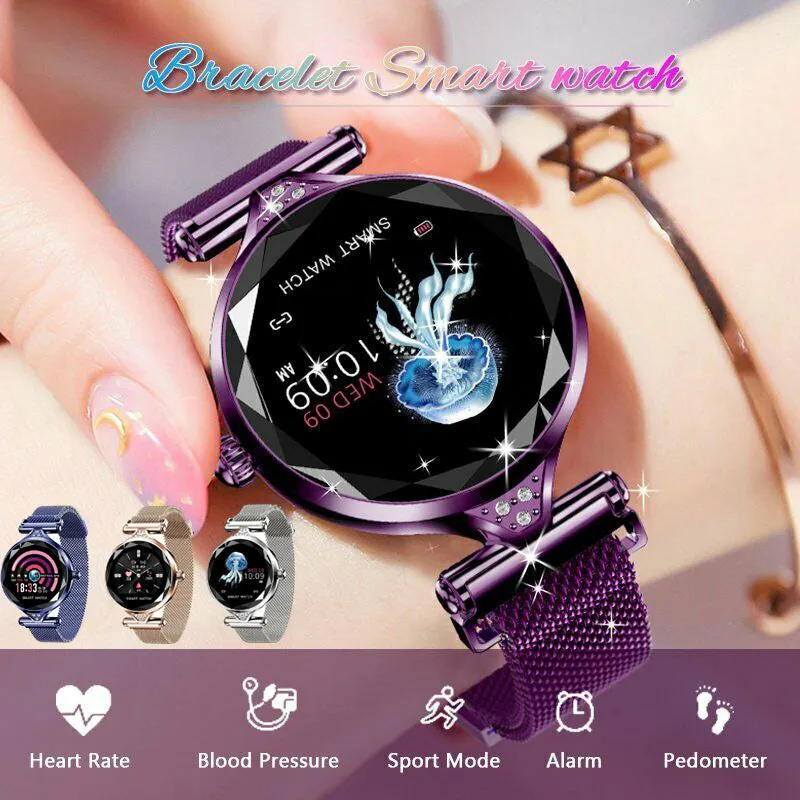 H1 Waterproof Women Lady Fashion Smart Watch Bracelet Sport Fitness Tracker - Purple