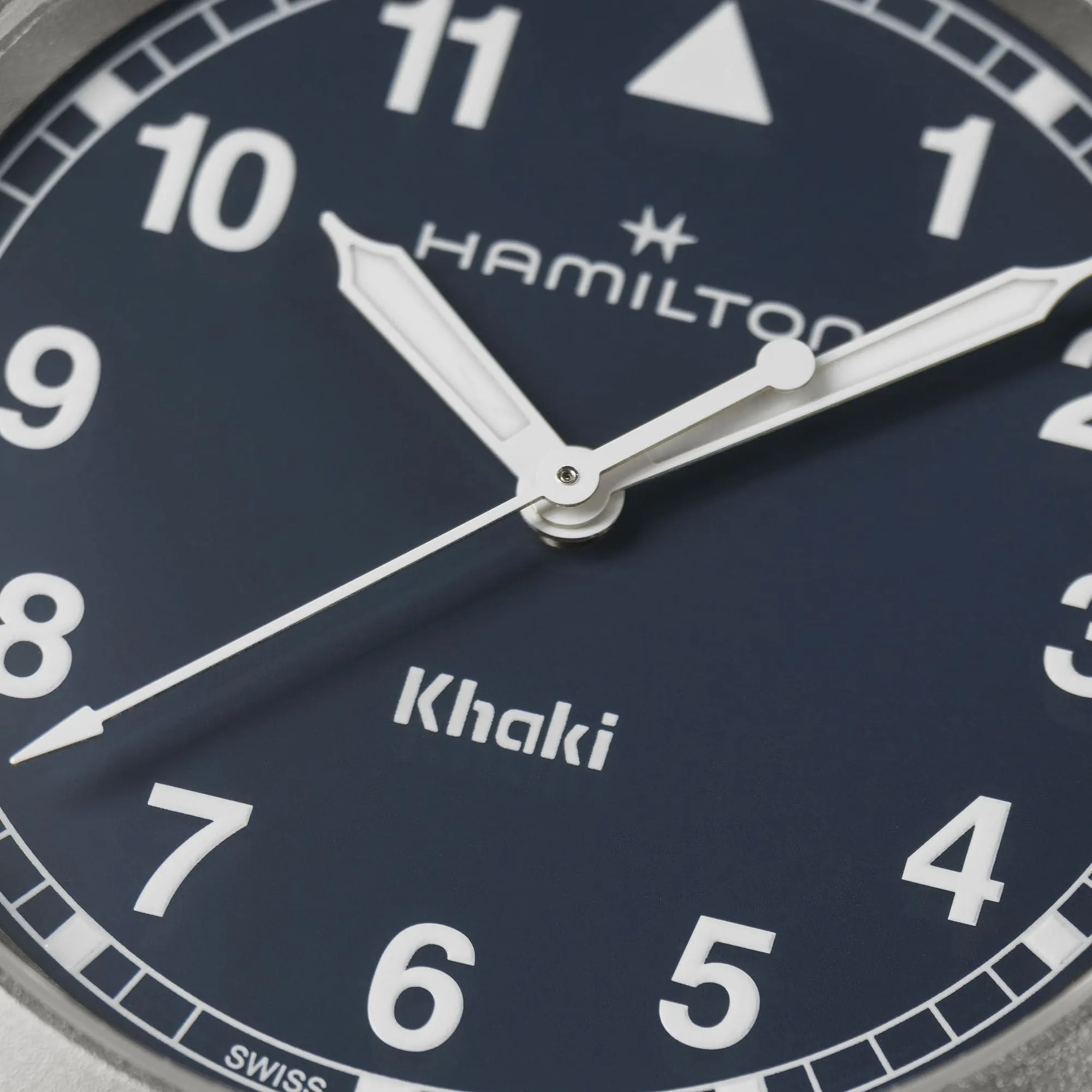 Hamilton Khaki Field Quartz 38mm Blue on Bracelet