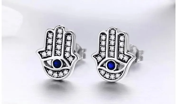 Hand of Fatima Bracelet and Studs Set
