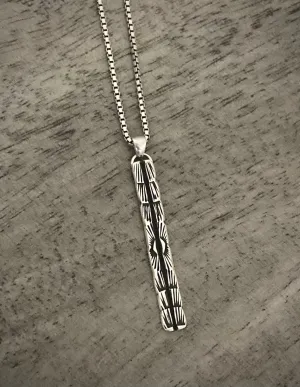 Hand Stamped Bar Pendant