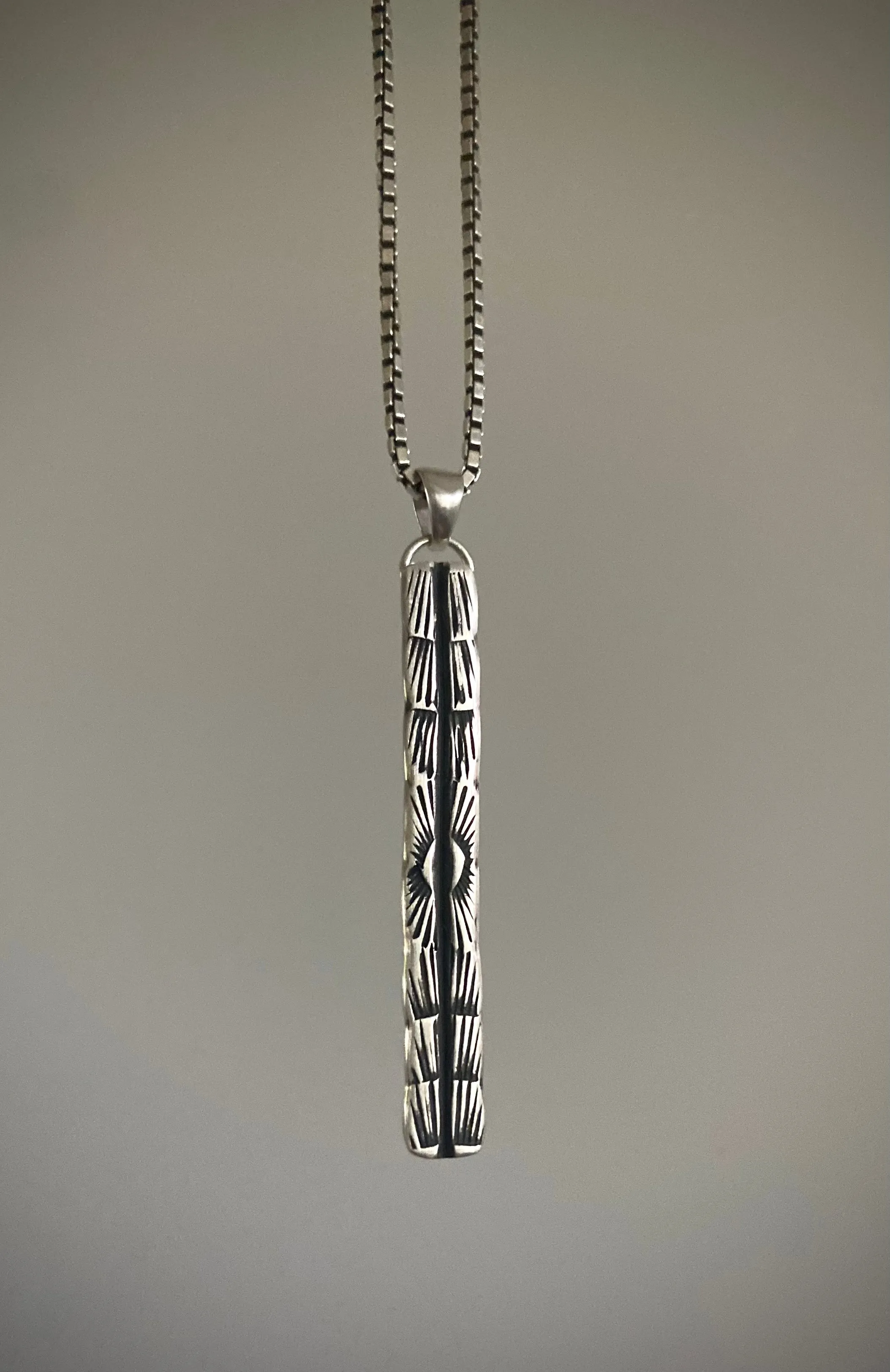 Hand Stamped Bar Pendant