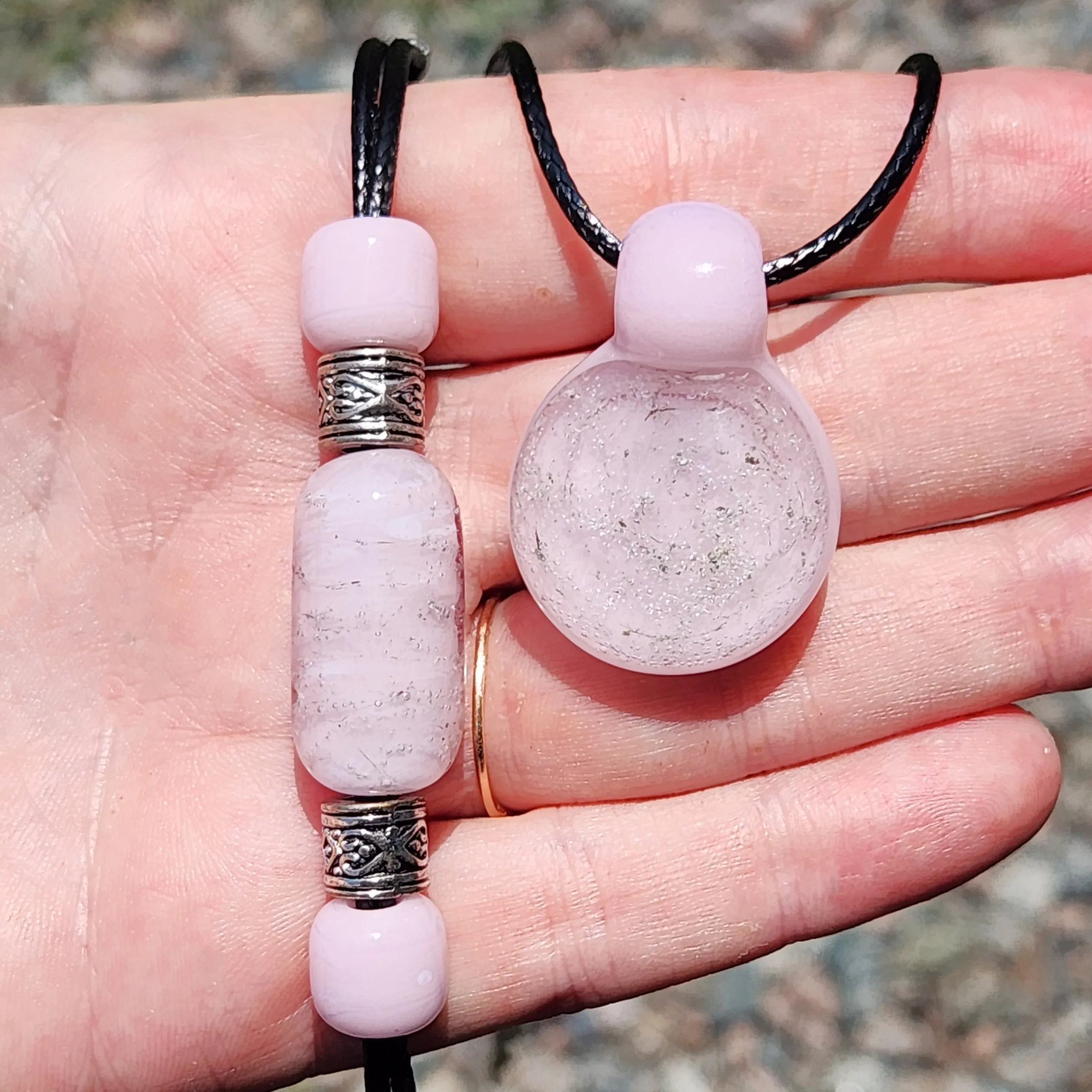 Handmade Memorial Jewelry - Cremation Pendant & Bracelet Set