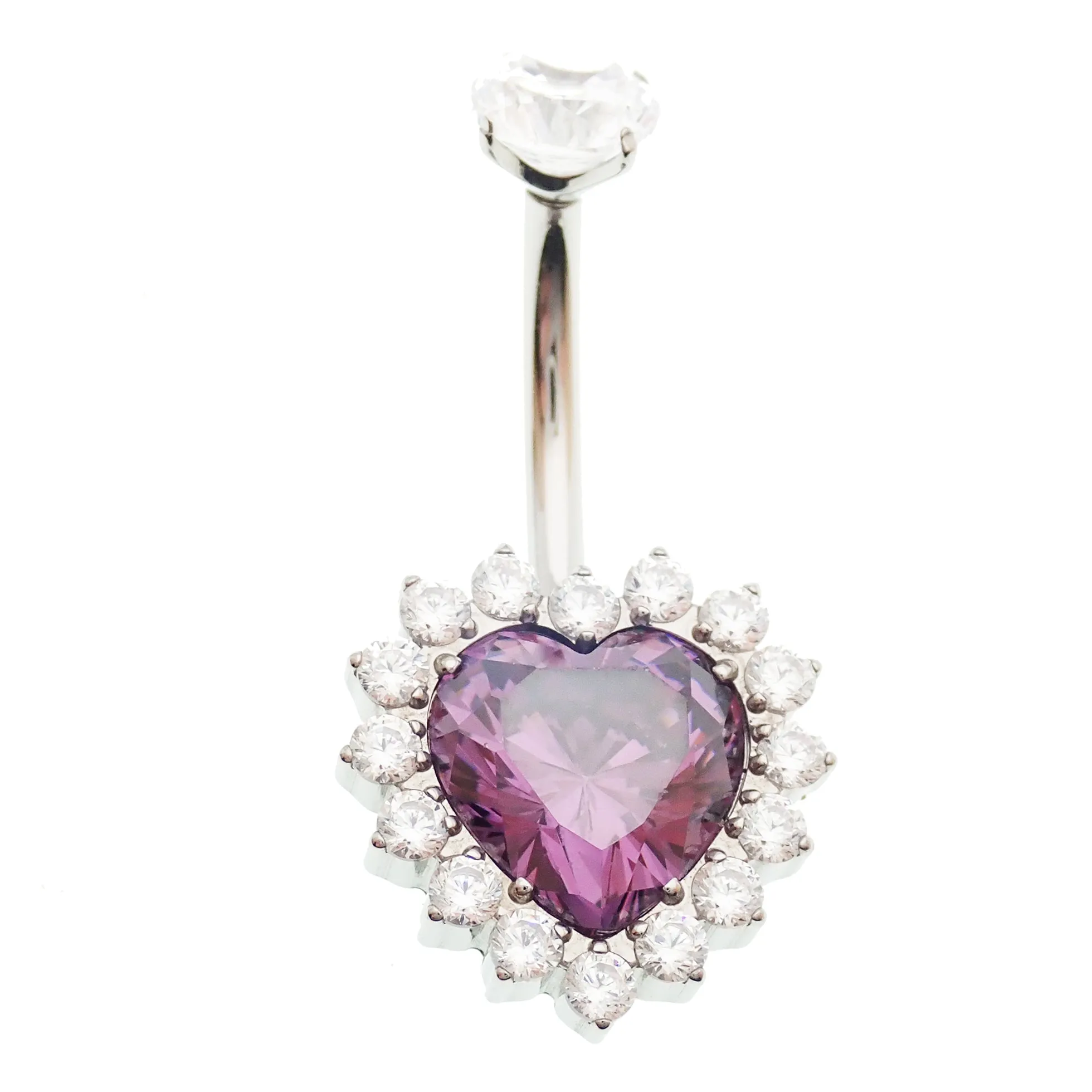 Heart Titanium Belly Rings 10mm