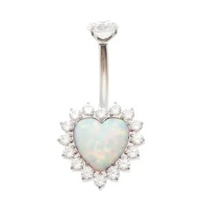 Heart Titanium Belly Rings 10mm