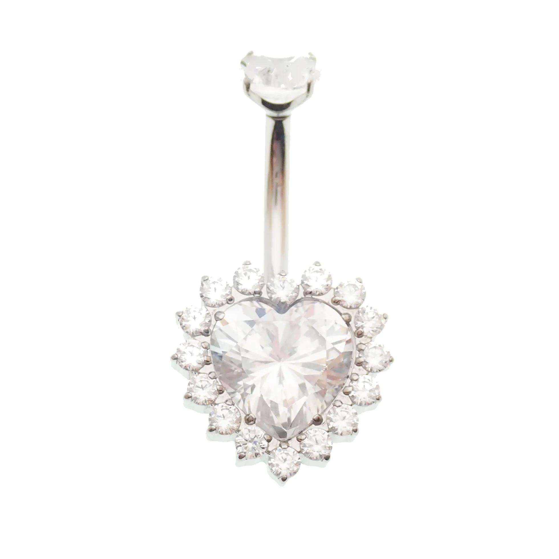 Heart Titanium Belly Rings 10mm
