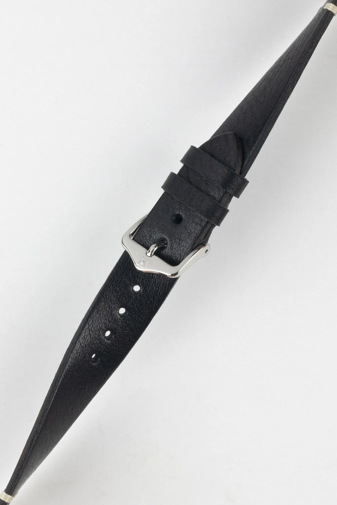 Hirsch BAGNORE Vintage Calf Leather Quick-Release Watch Strap - BLACK