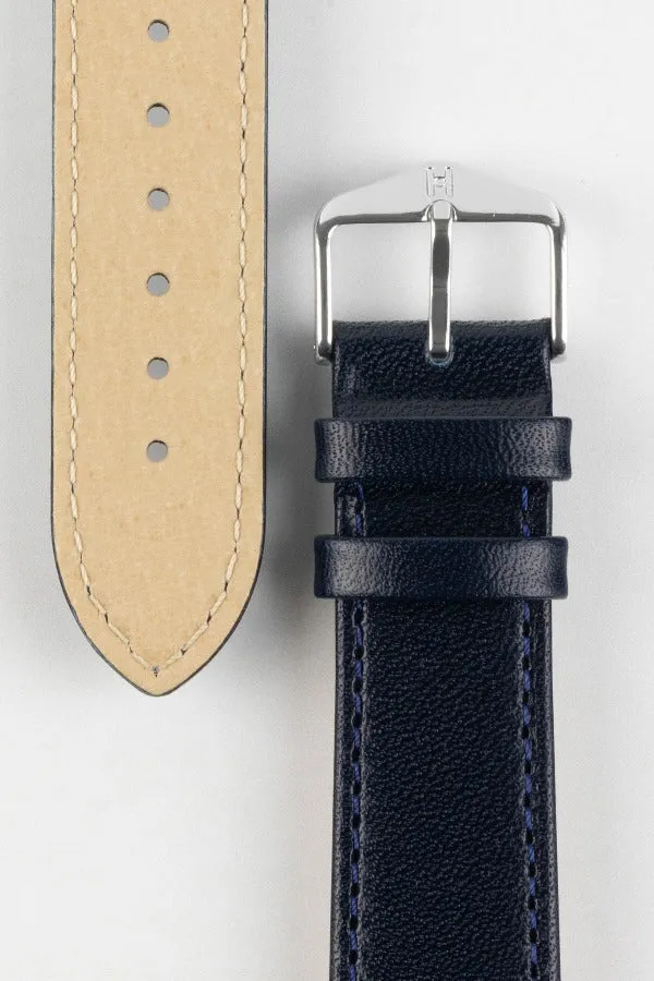 Hirsch OSIRIS Quick-Release Calf Leather Watch Strap in BLUE