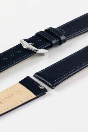 Hirsch OSIRIS Quick-Release Calf Leather Watch Strap in BLUE