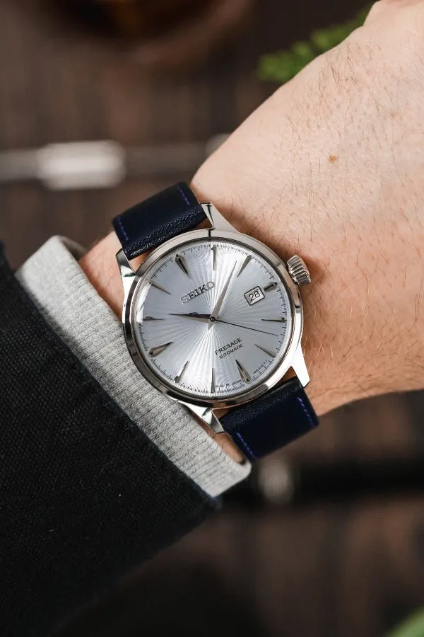 Hirsch OSIRIS Quick-Release Calf Leather Watch Strap in BLUE
