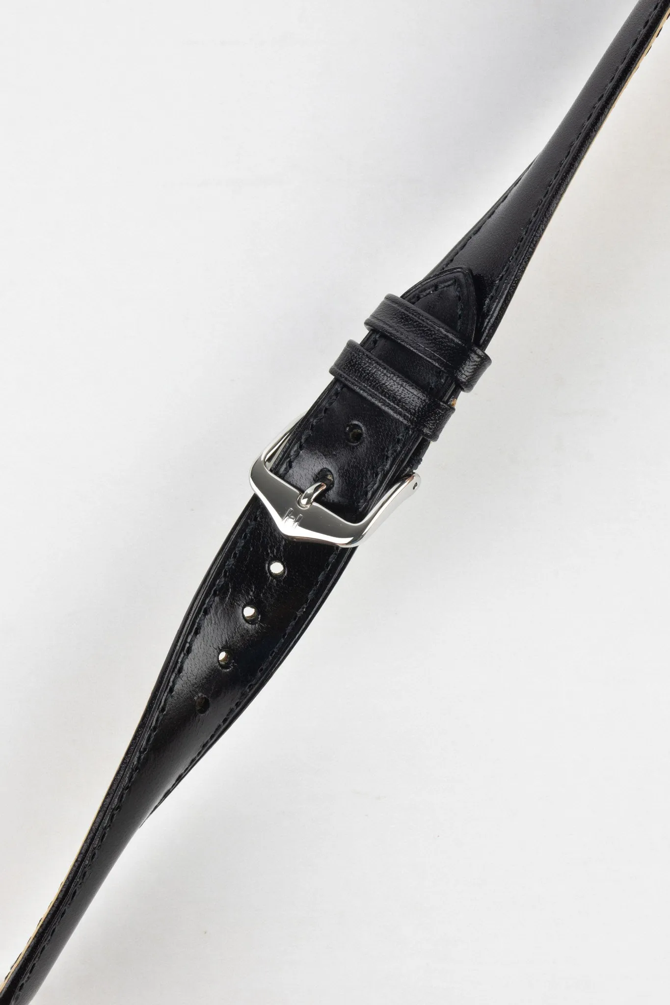 Hirsch SIENA Tuscan Leather Watch Strap in BLACK