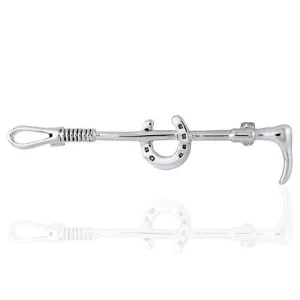 Horseshoe Riding Crop Brooch TBC078