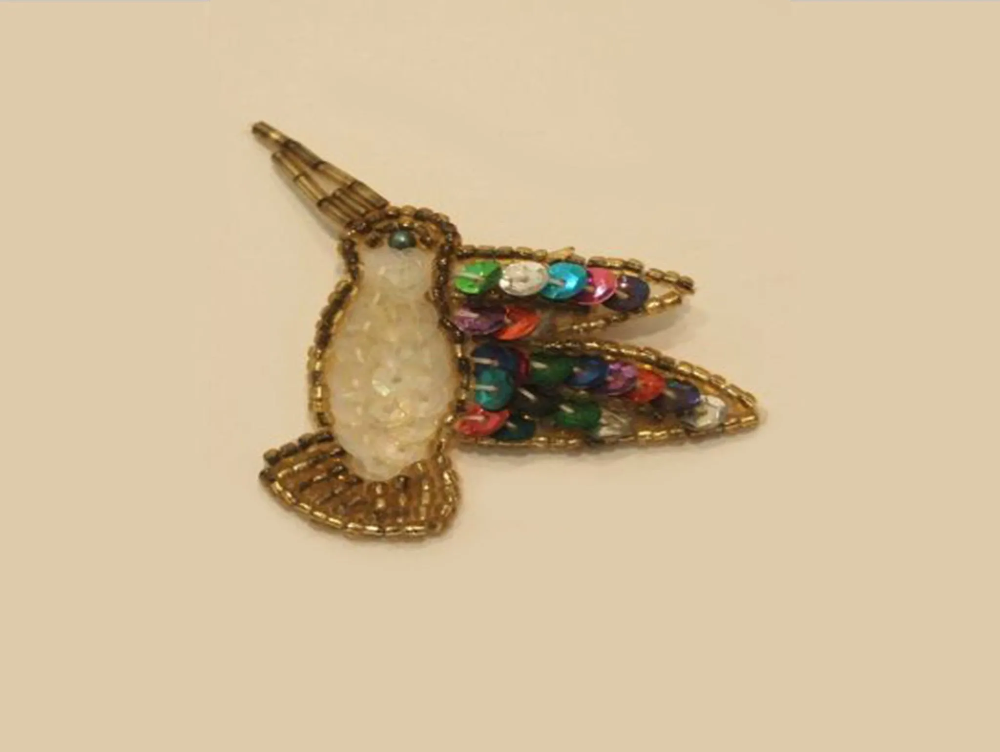 Humming Like A Hummingbird Vintage Brooch