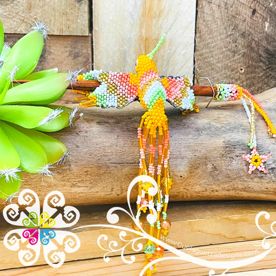 Hummingbird Beaded Hair Brooch