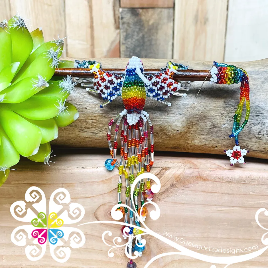 Hummingbird Beaded Hair Brooch