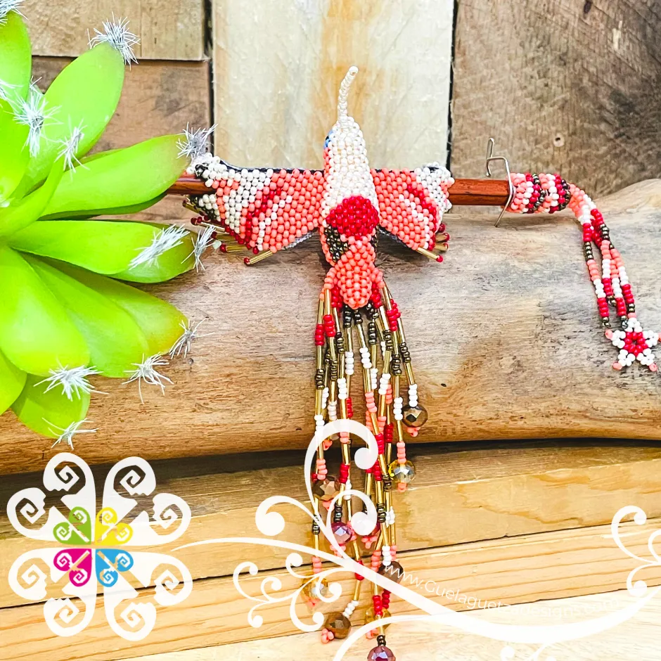 Hummingbird Beaded Hair Brooch