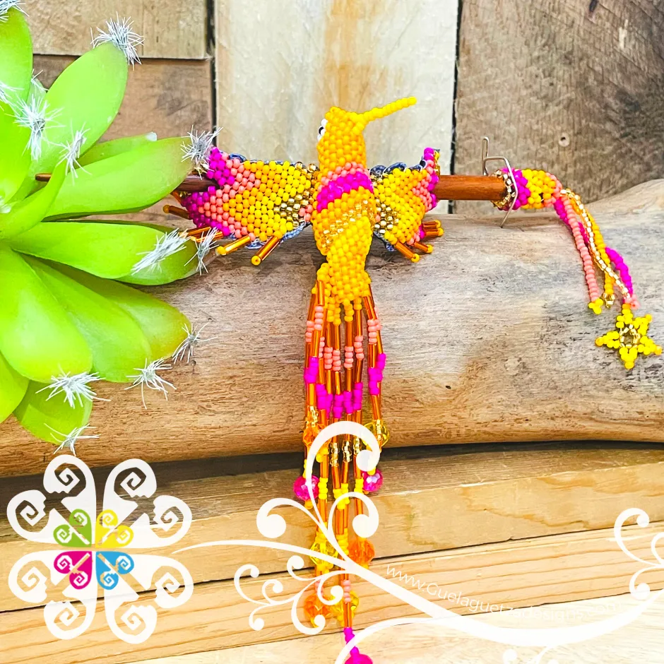 Hummingbird Beaded Hair Brooch