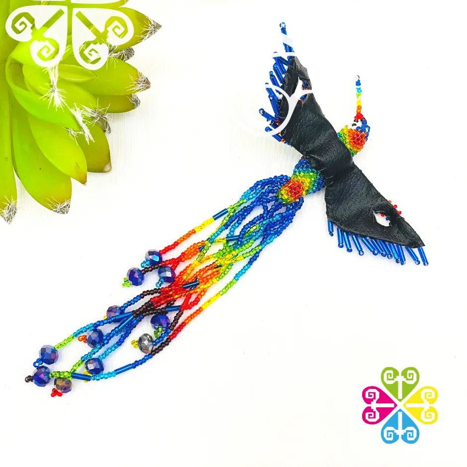Hummingbird Beaded Hair Brooch