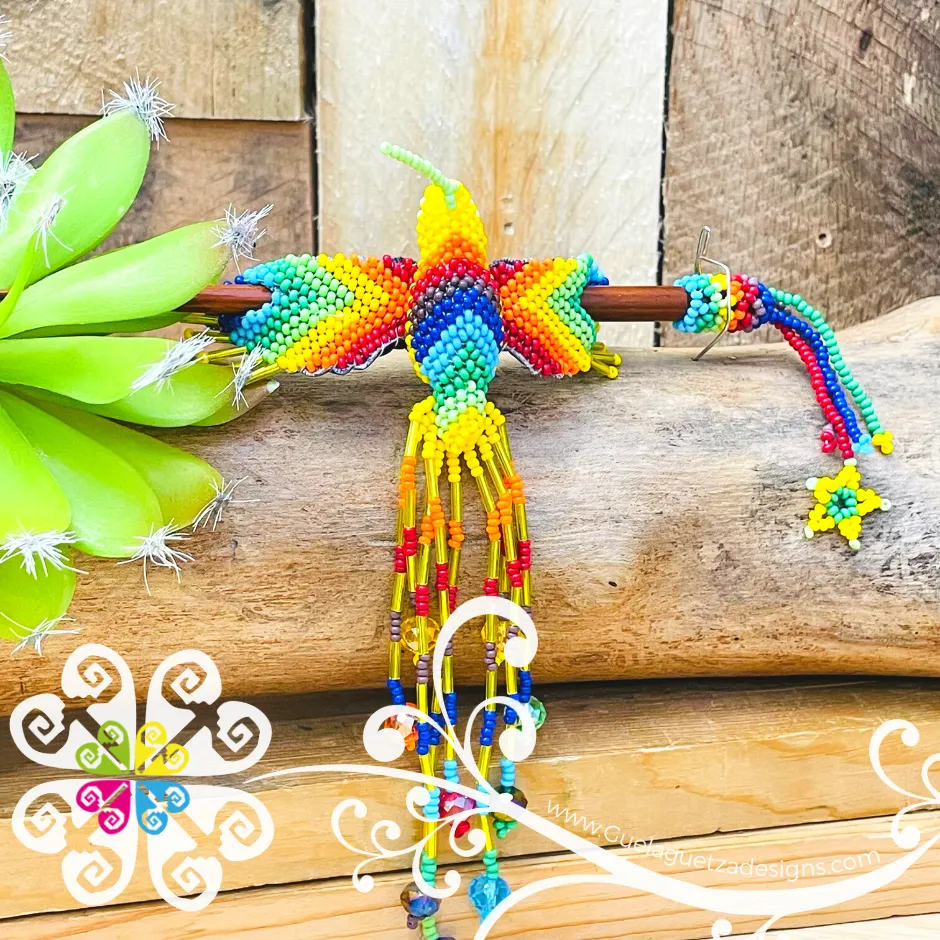 Hummingbird Beaded Hair Brooch