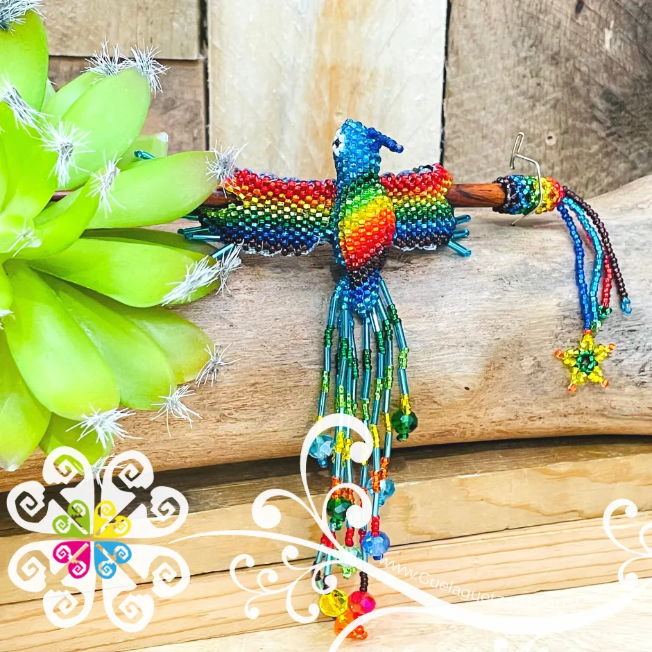Hummingbird Beaded Hair Brooch