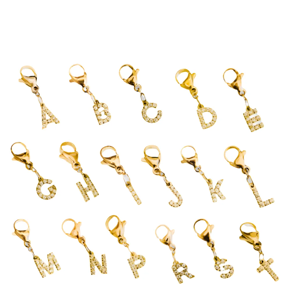 Initial Diamond Charms