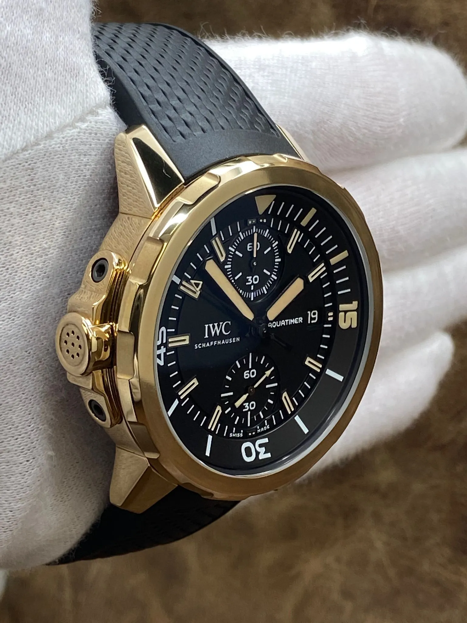 IWC Aquatimer Chronograph Charles Darwin 44mm FACTORY Warranty IW379503 Black Dial Automatic Men's Watch