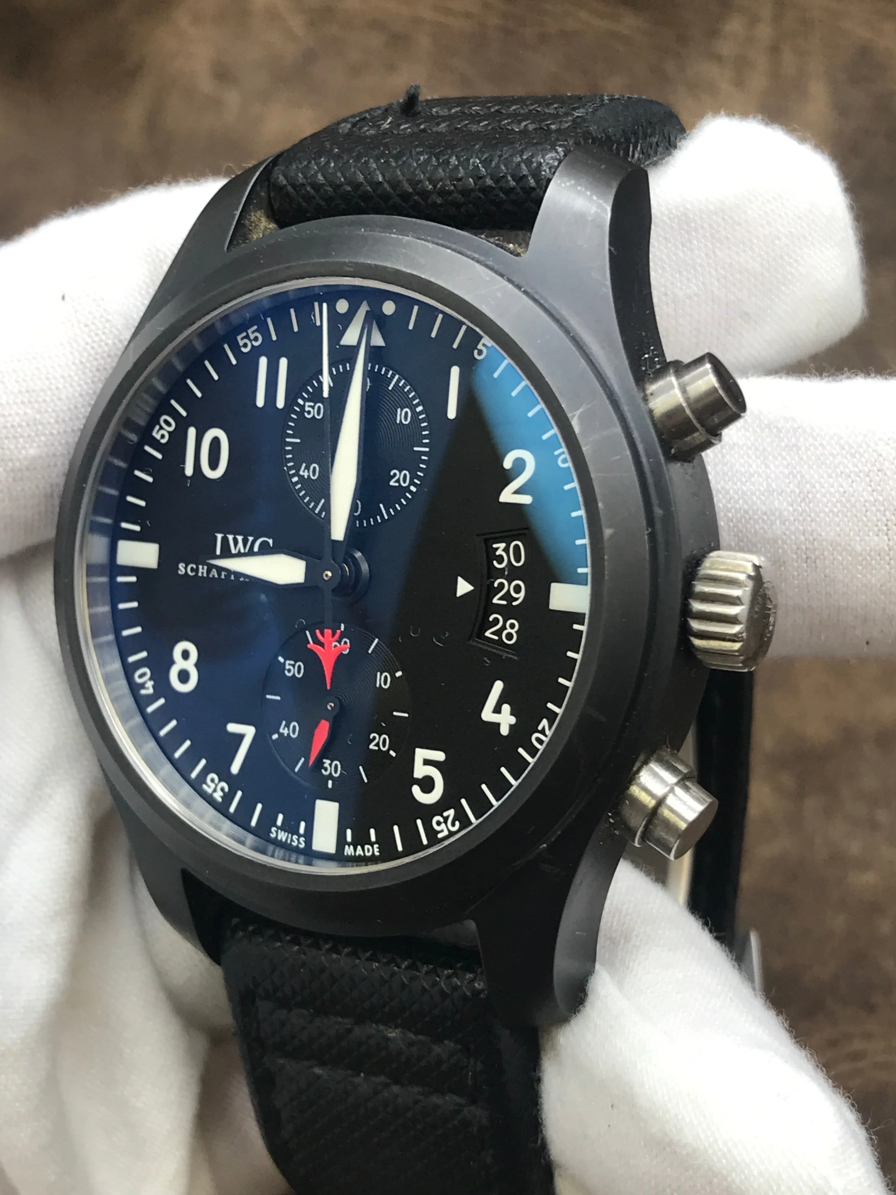 IWC Pilot's Watch Chronograph Top Gun Edition IW388001 Black Dial Automatic  Men's Watch
