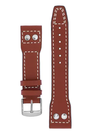 IWC-Style Aviation Calf Leather Watch Strap in TAN