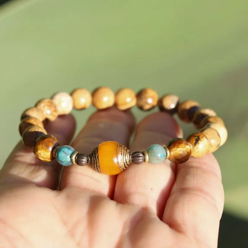 Jasper and Amber Bracelet *Final Sale*