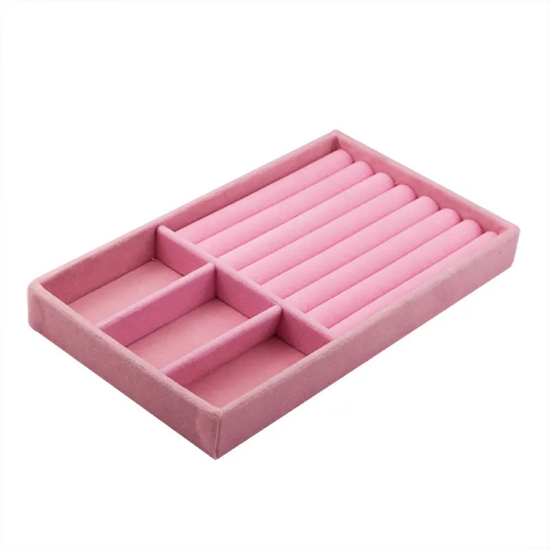 Jewelry storage box flannel earrings jewelry box storage box