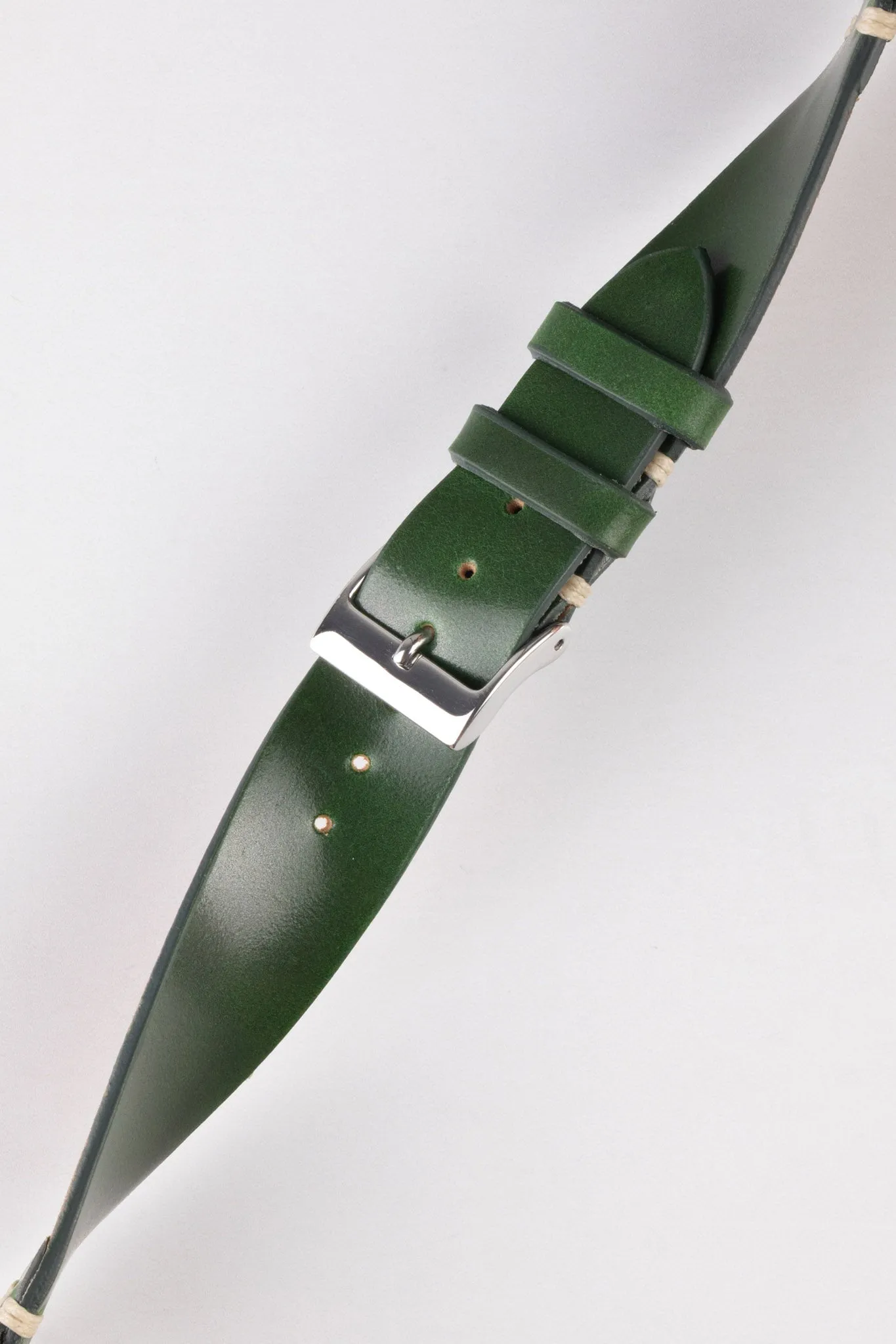 JPM Italian Shell Cordovan Watch Strap in GREEN
