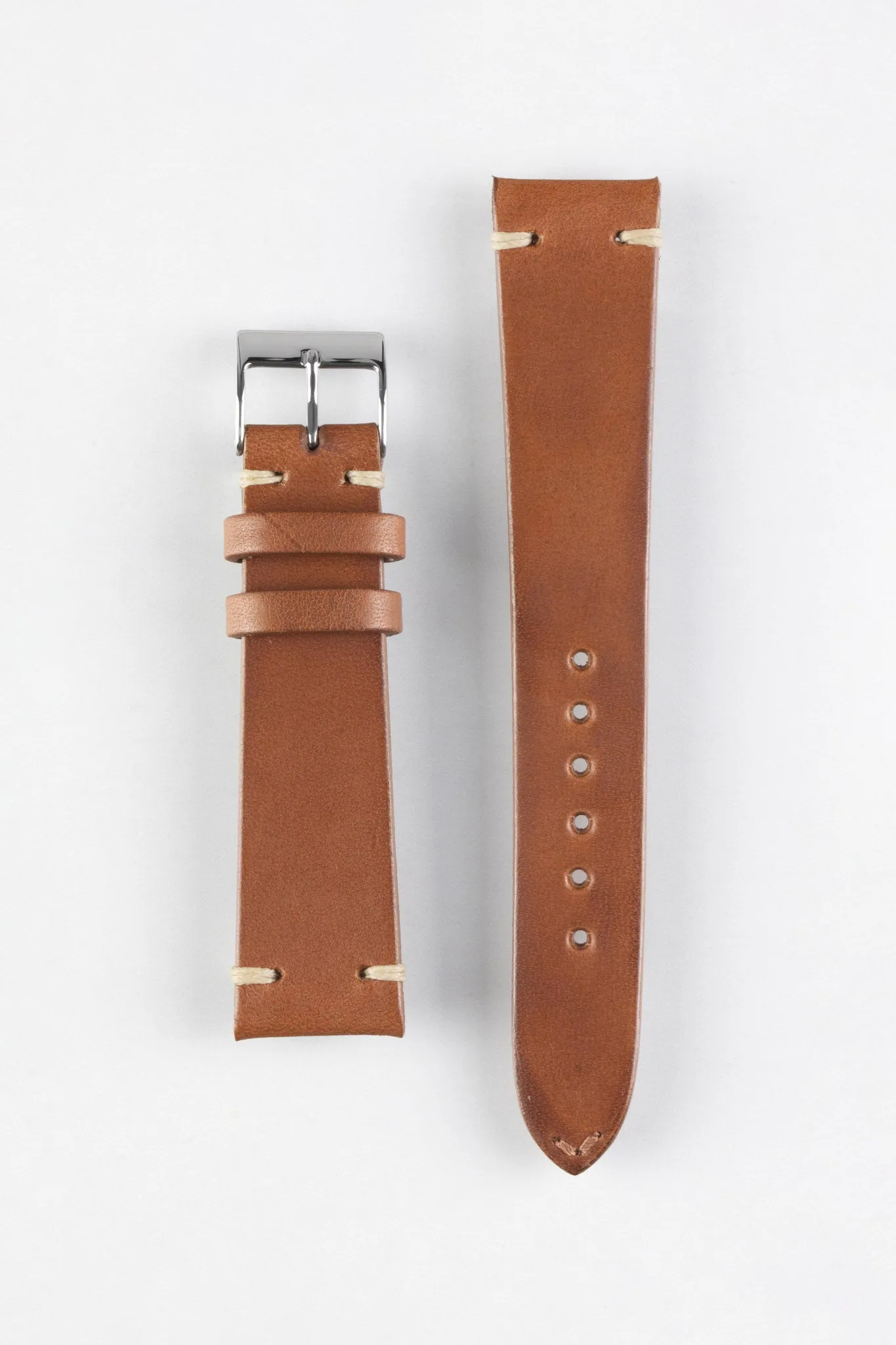 JPM Italian Vintage Leather Watch Strap in GOLD BROWN