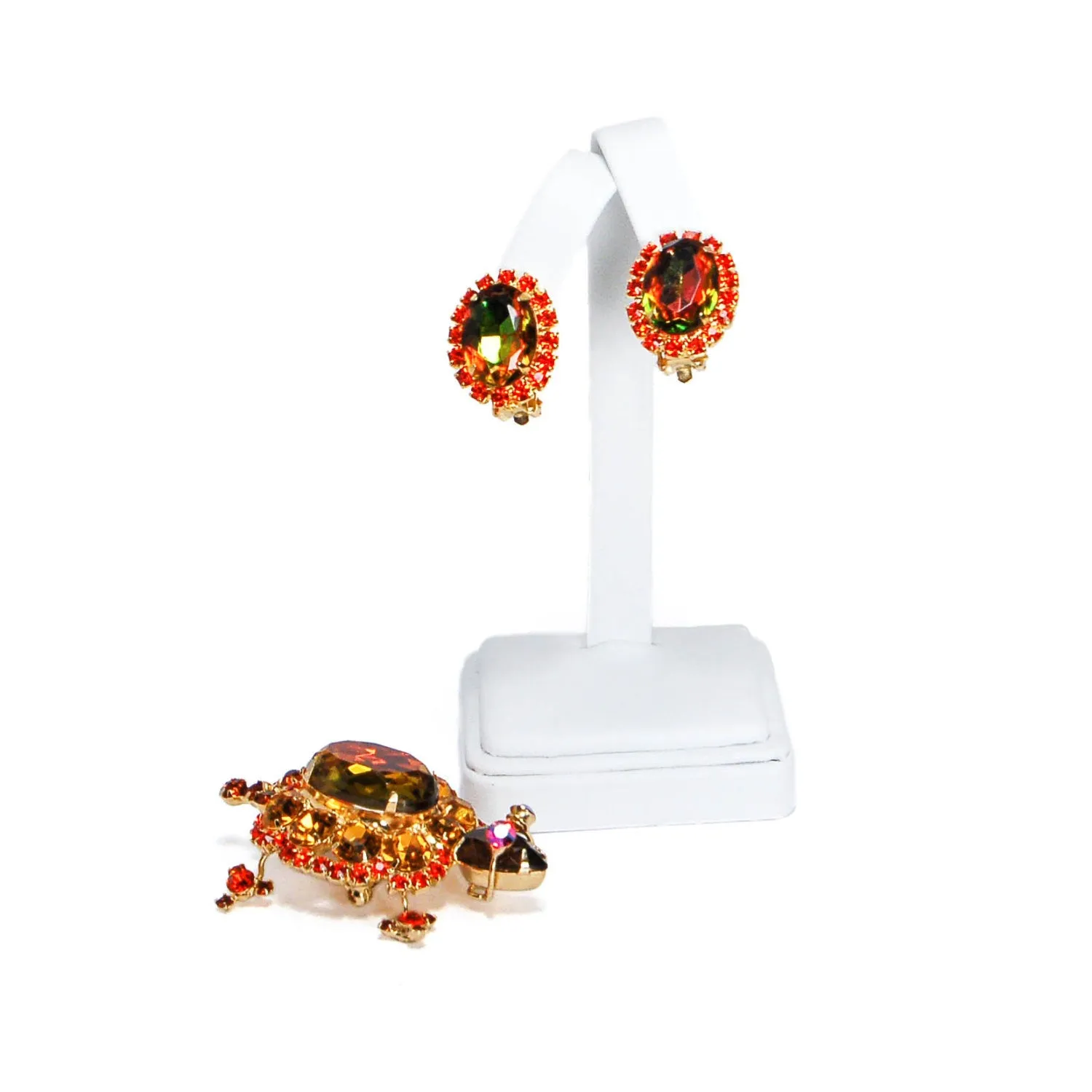 Juliana Amber Rhinestone Turtle Brooch - Brooch Only