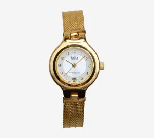 Kathy Ireland Rewound Gold Metal Bracelet Analog Watch