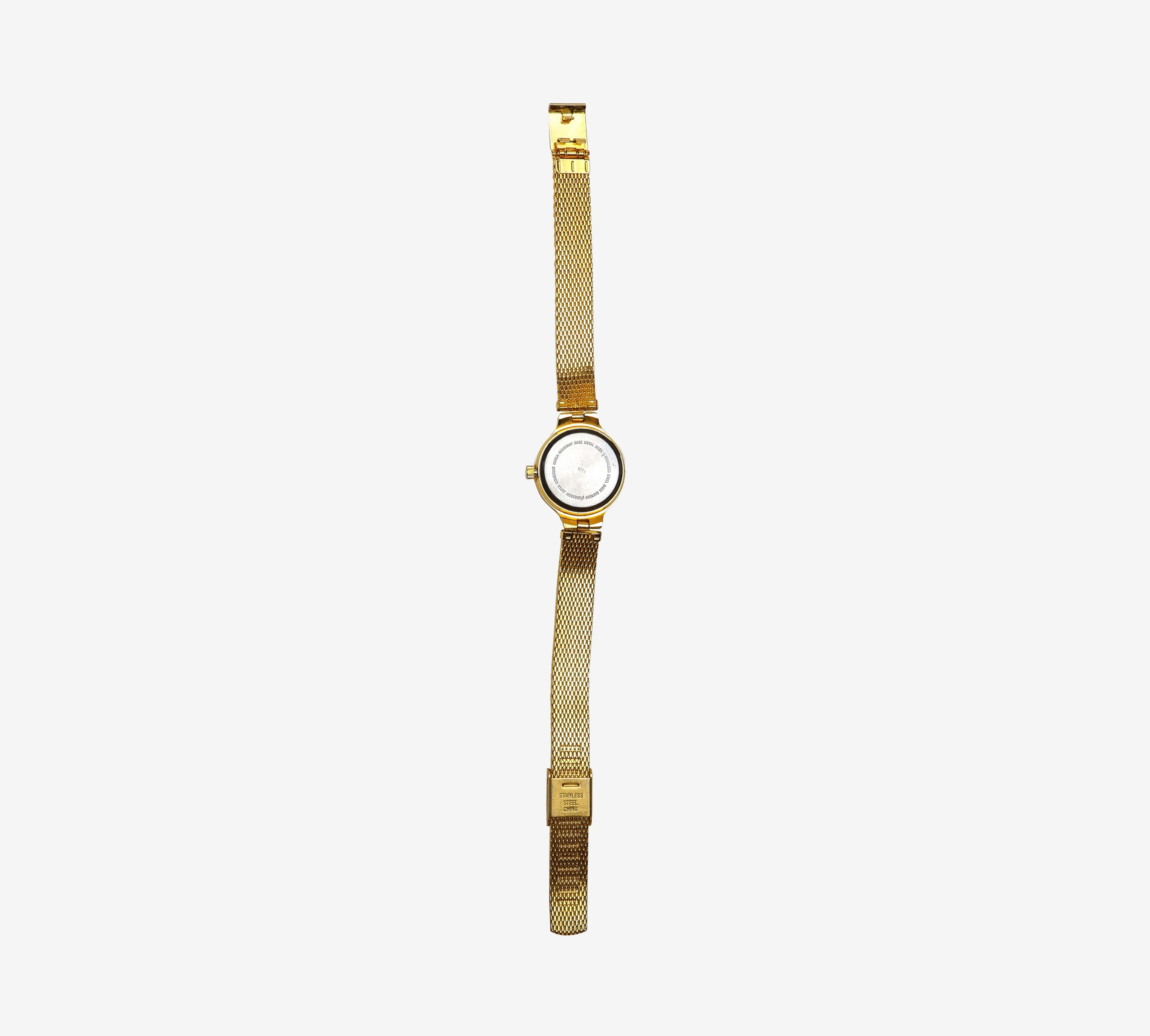 Kathy Ireland Rewound Gold Metal Bracelet Analog Watch
