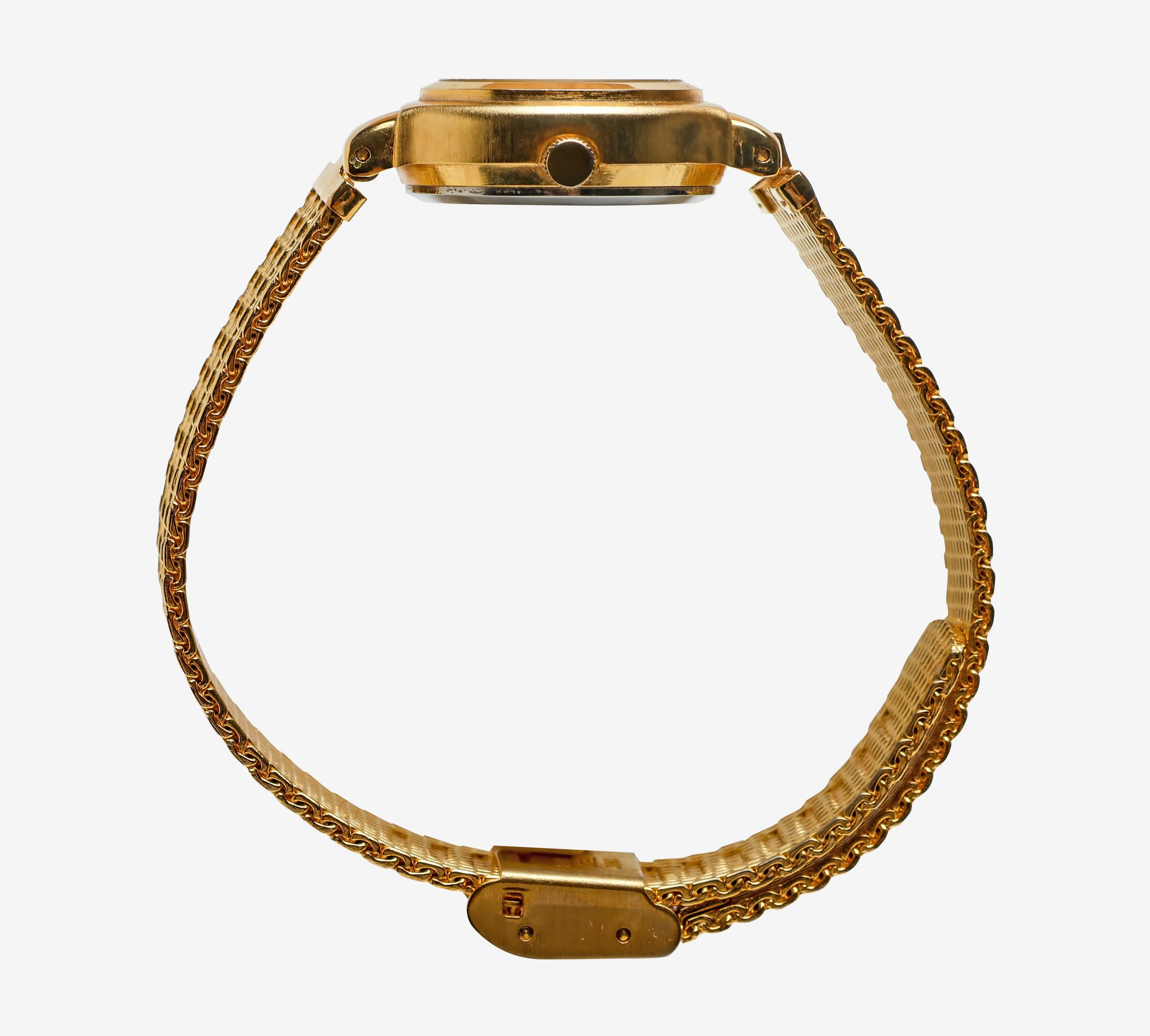 Kathy Ireland Rewound Gold Metal Bracelet Analog Watch