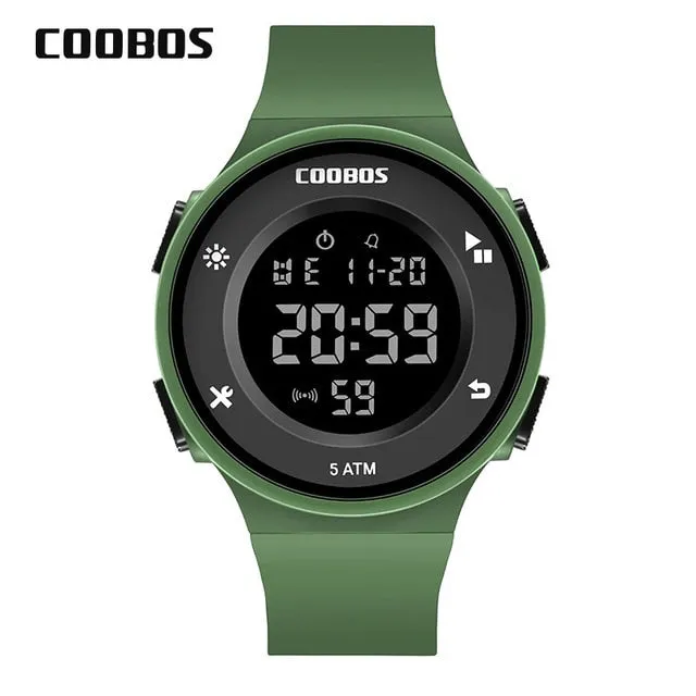 Korean Style Men's Digital Watch Simple Business 5Bar Waterproof LED Wrist Watches For Male Top Brand Sports Surf Military Watch