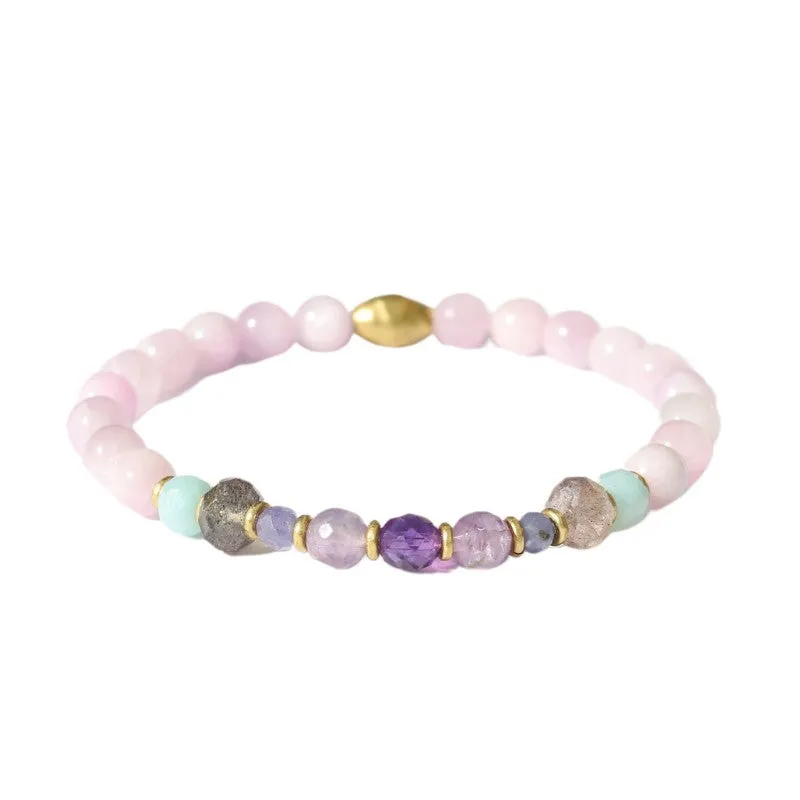 Kunzite and Amethyst Bracelet
