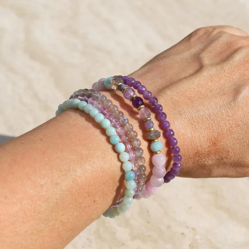 Kunzite and Amethyst Bracelet