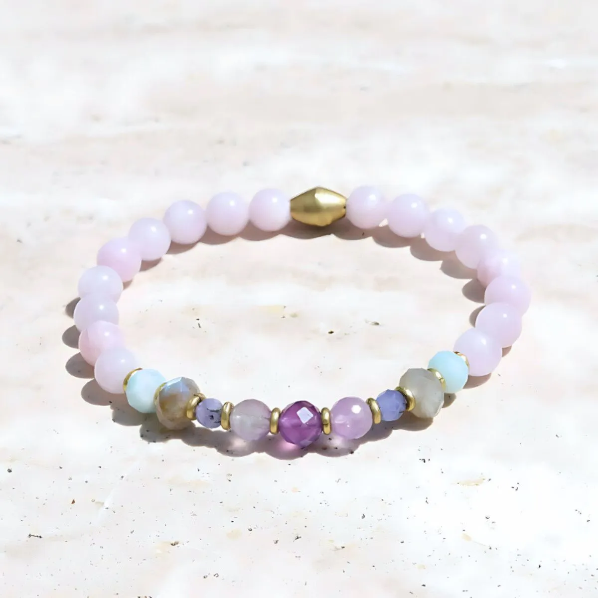 Kunzite and Amethyst Bracelet