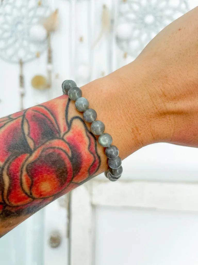 Labradorite 8mm Bead Bracelet