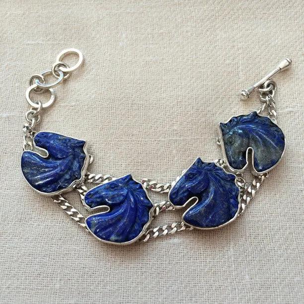 Lapis Horse Bracelet